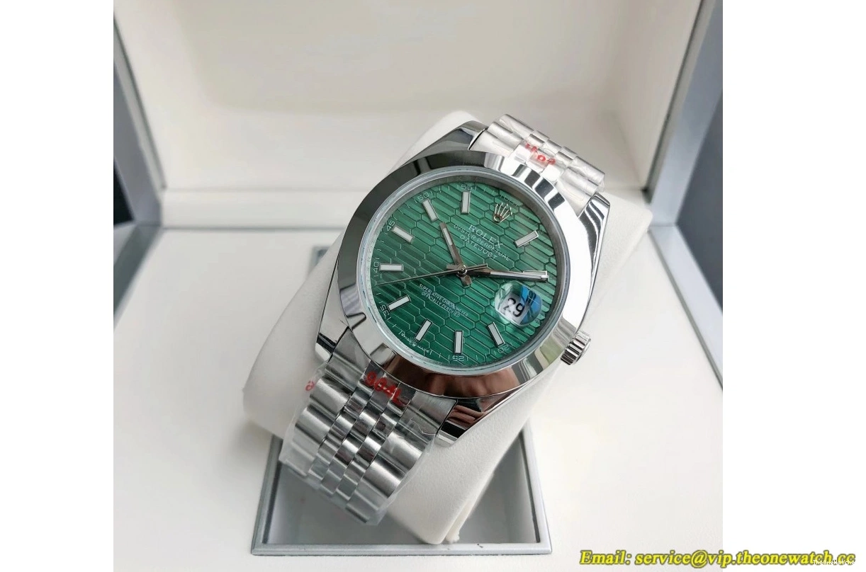 41mm Dial Textured SS Jub GDF SS 126300 MY8215 Datejust Green 0516
